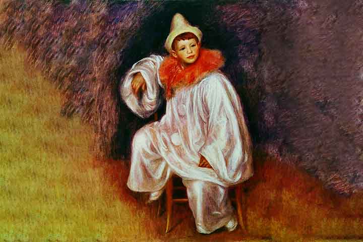 Mais pobre entre os serviçais, Pierrot não utilizava máscara e tinha o rosto pintado de branco. Suas vestes eram feitas de sacos de farinha. 
