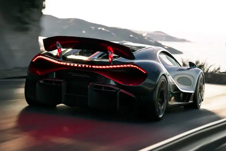 Equipado com um motor V16 de 1.800 cavalos, o Tourbillon vai de 0 a 100 km/h em apenas dois segundos e pode chegar a uma velocidade máxima de 445 km/h!-divulgação/Bugatti 