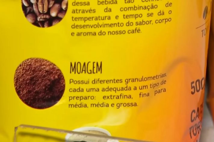 Embalagem de café fake