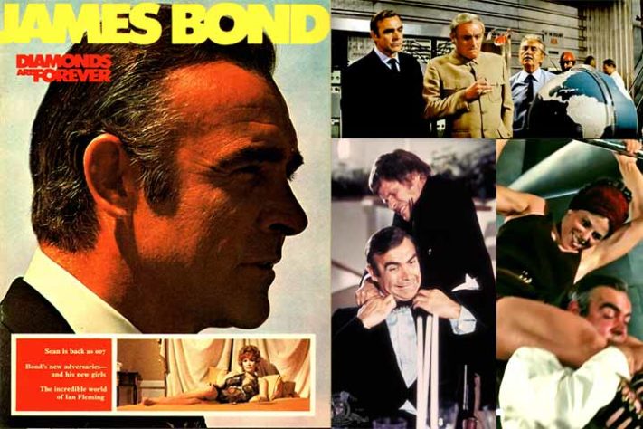 Sean Connery, Os Diamantes São Eternos (1971) - Intérpretes de James Bond, 007, no Cinema - Divulgação