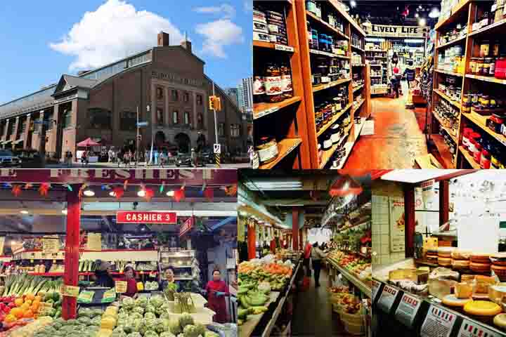 St. Lawrence Market (1803) – Mercado histórico, famoso por sua variedade gastronômica e produtos locais. Tem bancas que vendem queijos, frutos do mar, carnes e especiarias. Eleito um dos melhores mercados do mundo pela National Geographic.- Reprodução de Instagram @stlawrencemarket