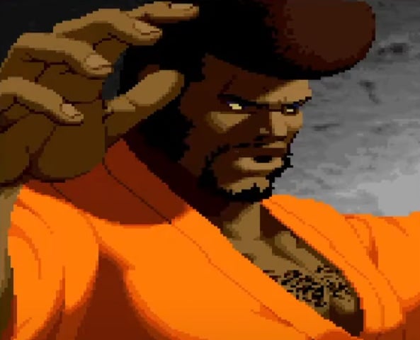 Personagem: Khushnood Butt (Marco Rodriguez)- É difícil imaginar um personagem com esse nome ser brasileiro, porém ele se chama Marco Rodriguez e teve essa mudança por escolha da versão americana. É do jogo Fatal Fury.-Reprodução/ Fatal Fury