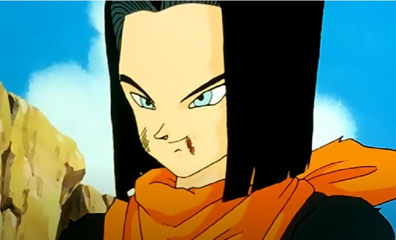 8. Androide 17 - Era um humano como outro qualquer mas se torna um cyborg através do Dr. Gero. Seu objetivo é matar Son Goku. Porém, seu lado anarquista e rebelde faz com que ele tome outros rumos. Seu poder de luta é elevado e causou dificuldades aos personagens principais da história. 