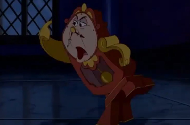 Personagem: Horloge - Filme: A Bela e a Fera - Mais um personagem marcante do sucesso "A Bela e a Fera". Ele é o melhor amigo de Lumière e o mordomo da Fera. 