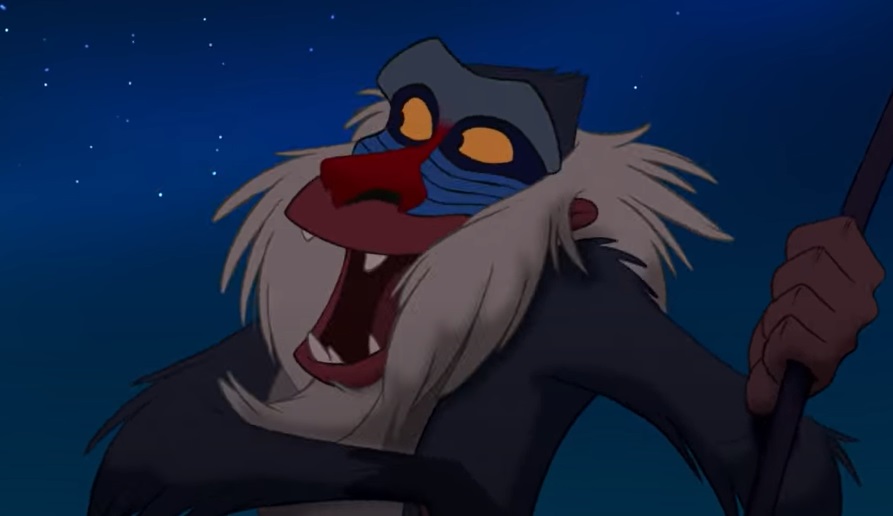 Personagem: Rafiki - Filme: O Rei LeÃ£o - Extremamente sÃ¡bio, Rafiki Ã© fundamental para a histÃ³ria de Rei LeÃ£o, que , para muitos, Ã© o filme da Disney de maior complexidade e destaque de todos os tempos. Ele era um grande amigo de Mufasa, pai de Simba. 