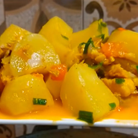 Batata com bacalhau