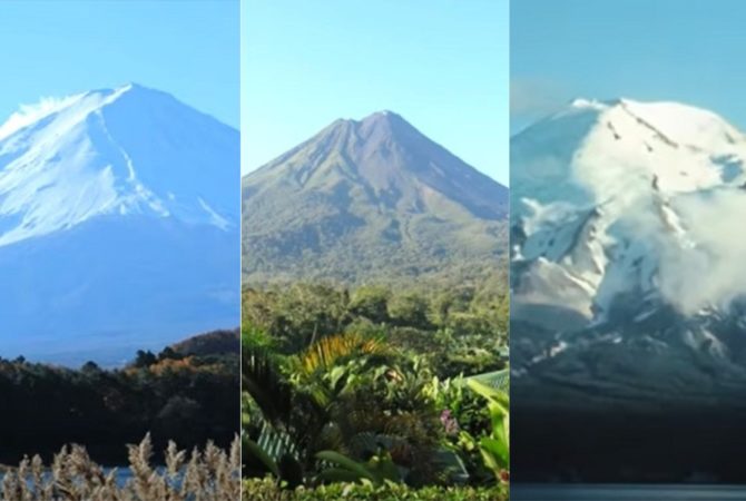 Paraísos que convivem com vulcões