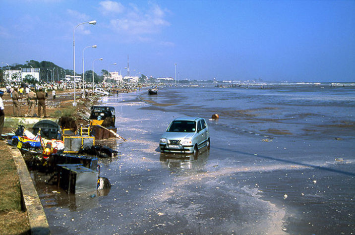 tsunami 2004  Chennai no Oceano Índico