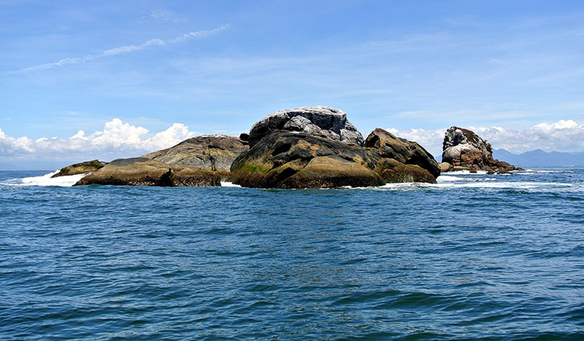 Ilha de Itacolomi (PR) - Formada por duas grandes pedras que compÃµem a paisagem, a Ã¡rea tem duas balsas submersas - naufrÃ¡gios artificiais - a 27m de profundidade. Dentre os peixes da regiÃ£o, destacam-se os numerosos cardumes de sardinhas e os meros, que podem atingir trÃªs metros de comprimento. 