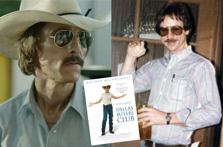 Matthew McConaughey - "Clube de Compras Dallas" (2013) - O ator americano interpretou Ron Woodroof (1950-1992), cowboy e eletricista, portador do vírus HIV, ativista na luta contra a Aids. Ele se envolve no submundo das farmácias que forneciam drogas não aprovadas, em busca de remédio contra a doença.