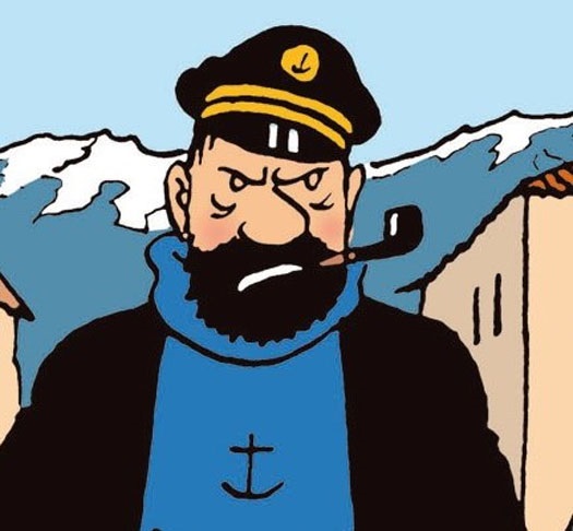 O capitão Haddock, da série 