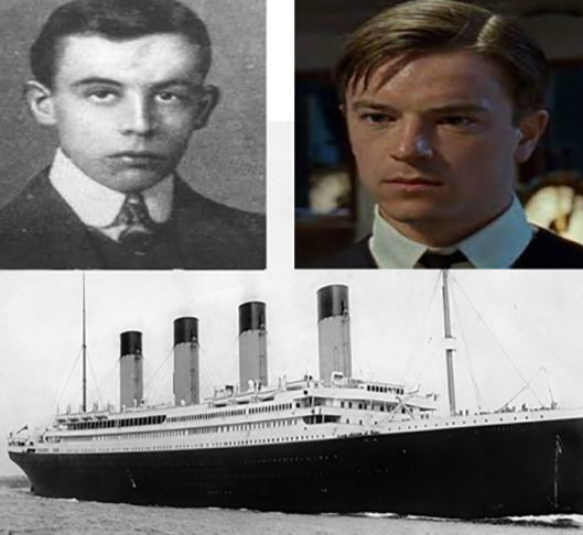 Harold Bride (por Craig Kelly) - Era o operador sem fio júnior. Ajudou John "Jack " Phillips a enviar mensagens. Ele sobreviveu ao naufrágio e seu depoimento foi importante na investigação. 