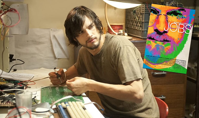 Uma figura tão marcante não poderia ficar de fora do cinema. A vida de Steve Jobs já rendeu filmes. Um deles, estrelado por Aston Kutcher, em 2013. 