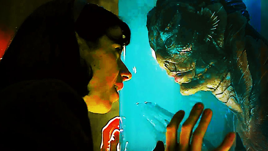 Fantasia sombria em que a zeladora de um laboratório secreto do governo se apaixona por uma criatura fantástica mantida em cativeiro para experiências. 