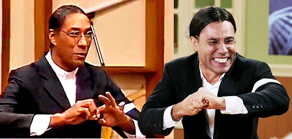 Batista - Eliezer Motta e Rodrigo Sant'Anna - Eliezer é um ator com destaque em programas de humor, cuja parceria com Jô Soares em 
