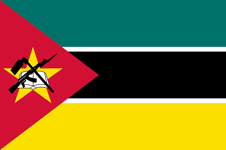 Moçambique - Conquistou a independência em 1975, após mais de 400 anos de dominação. A Frente de Libertação de Moçambique (FRELIMO) foi a força de resistência que livrou a população do jugo português. 