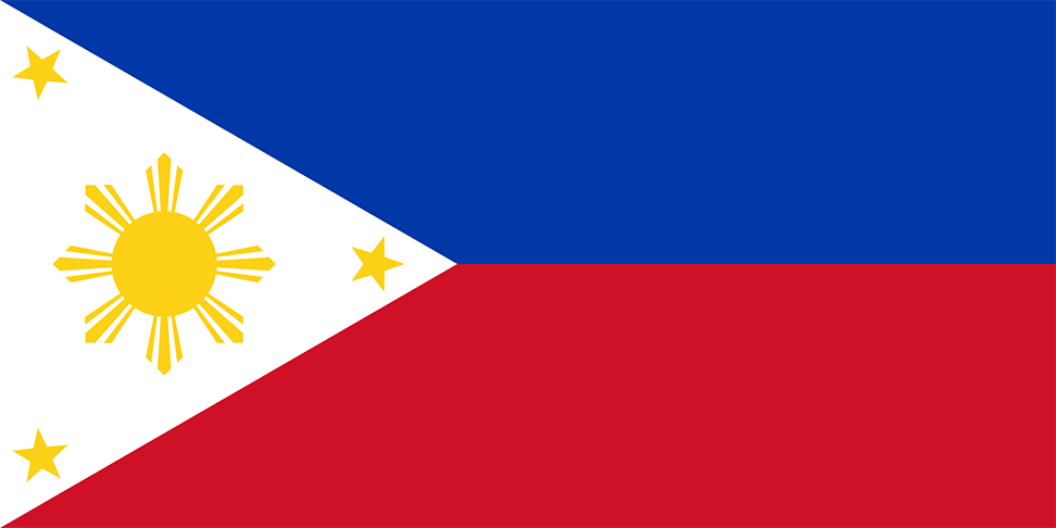 A bandeira de Filipinas tem duas versÃµes, dependendo do clima polÃ­tico no paÃ­s. Se estÃ¡ em paz, a bandeira tem a faixa azul na parte de cima.