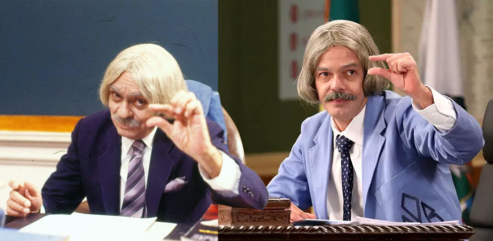 Professor Raimundo - Chico Anysio (1931-2012) e Bruno Mazzeo. Bruno é filho de Chico Anysio (um dos maiores humoristas do mundo) e tem uma carreira intensa, com produções criativas, como 
