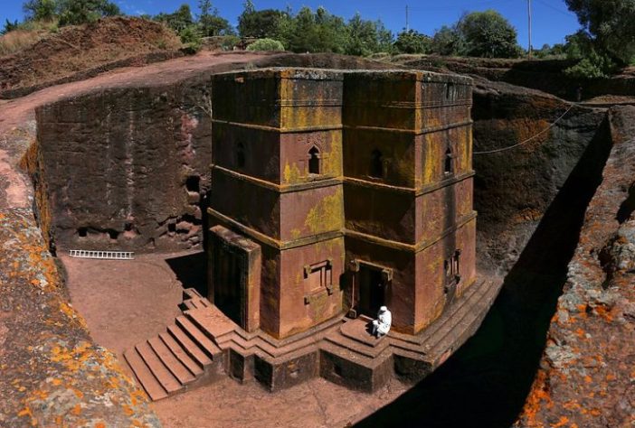 Igreja de São Jorge, em Lalibela - Parque Nacional do Simien, Etiópia - Chuck Sailko/Wikimédia Commons