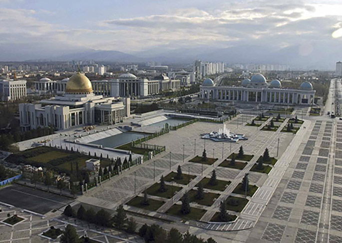Turcomenistão (Ásia Central) -  19 pontos - Capital: Asgabade.  População: 6 milhões 