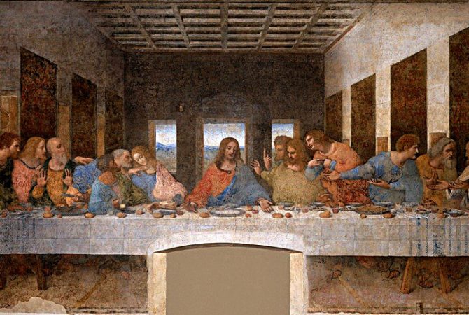 Entenda por que Jesus e os apóstolos estão no mesmo lado da mesa na ceia de Da Vinci