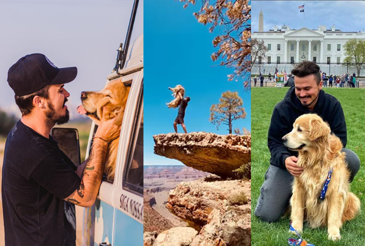 Eles já haviam passado por 16 países, além do Brasil. O influenciador postava fotos para eternizar sua presença em cada local. Takes alegres e e de motivação para novas etapas da viagem. Além dos Estados Unidos, a dupla passou, entre outros países, por Chile, Argentina, Uruguai, México, Paraguai, Costa Rica, Peru, Equador e Colômbia. 