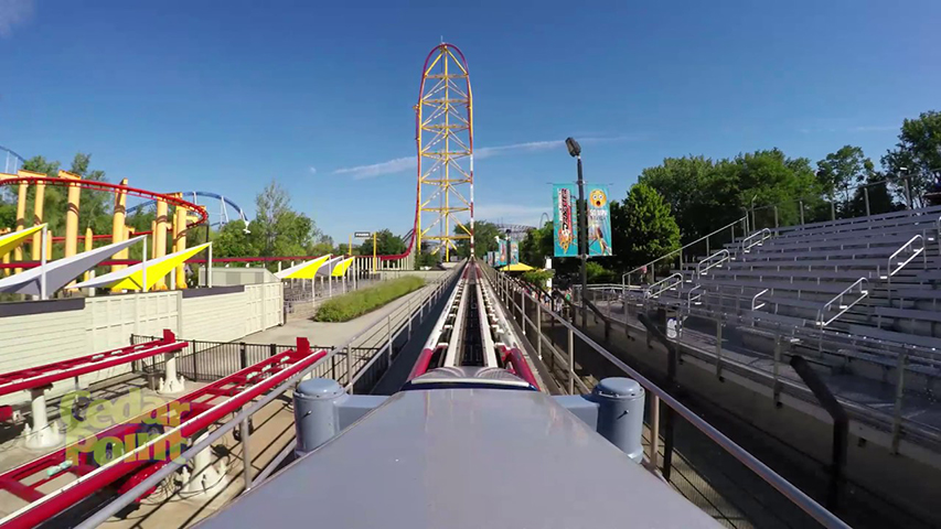 Top Thrill Dragster - EUA - Fica em Cedar Point, em Sandusky, Ohio (onde também fica a Millennium, outra montanha-russa desta seleção). A Top Thrill Dragster é assustadora. É a segunda maior montanha-russa do mundo, atrás apenas da Kingda Ka. 