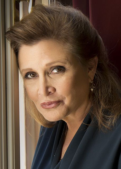 Carrie Fisher – atriz e escritora, nascida em 21 outubro 1956, morreu em 27 dezembro 2016 em Los Angeles; a apneia do sono foi um dos fatores que causaram sua morte durante o sono.