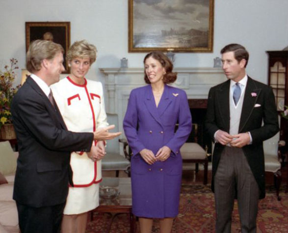  Carlos e Diana com o vice-presidente dos Estados Unidos Dan Quayle e sua esposa Marilyn