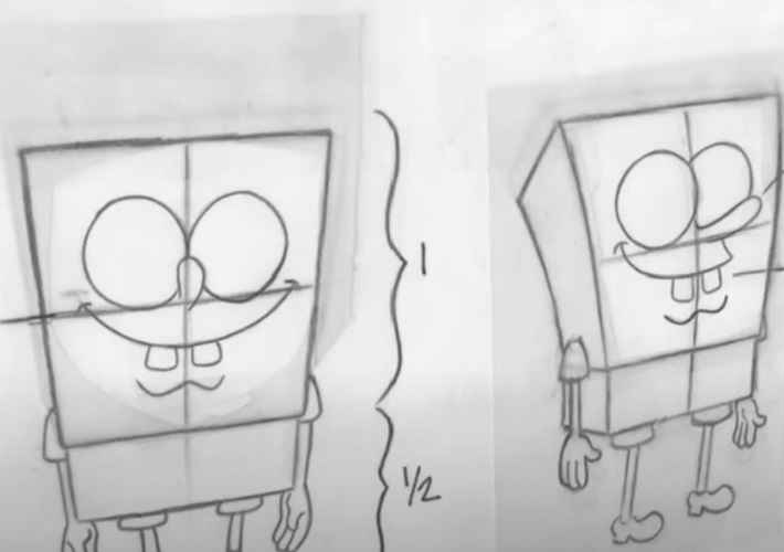 Quando estava na faculdade, Hillenburg fez os primeiros esboÃ§os do personagem a partir de gibi que criou com o nome "A Zona Intertidal".
