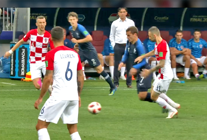 <p>A grande final do Mundial foi entre França e Croácia no dia 15/7/2018, no estádio Lujniki, em Moscou.</p>
