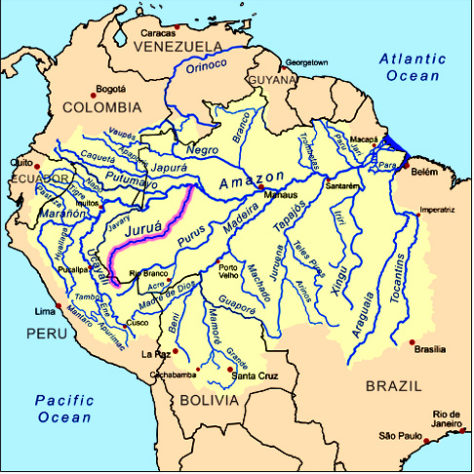 Os rios mais extensos do Brasil