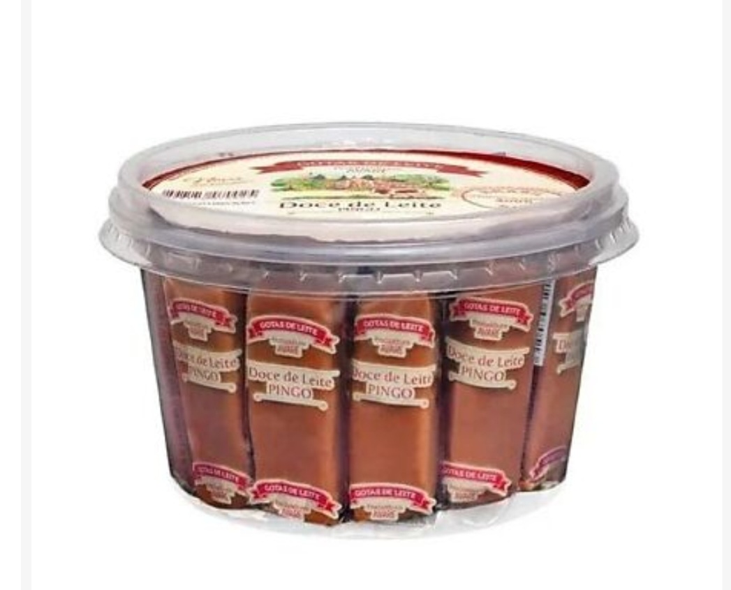 Pingo de leite - Essa guloseima tem como principal característica a consistência dura externa e o doce de leite cremoso por dentro.   - Divulgação Coisas de Minas Delivery