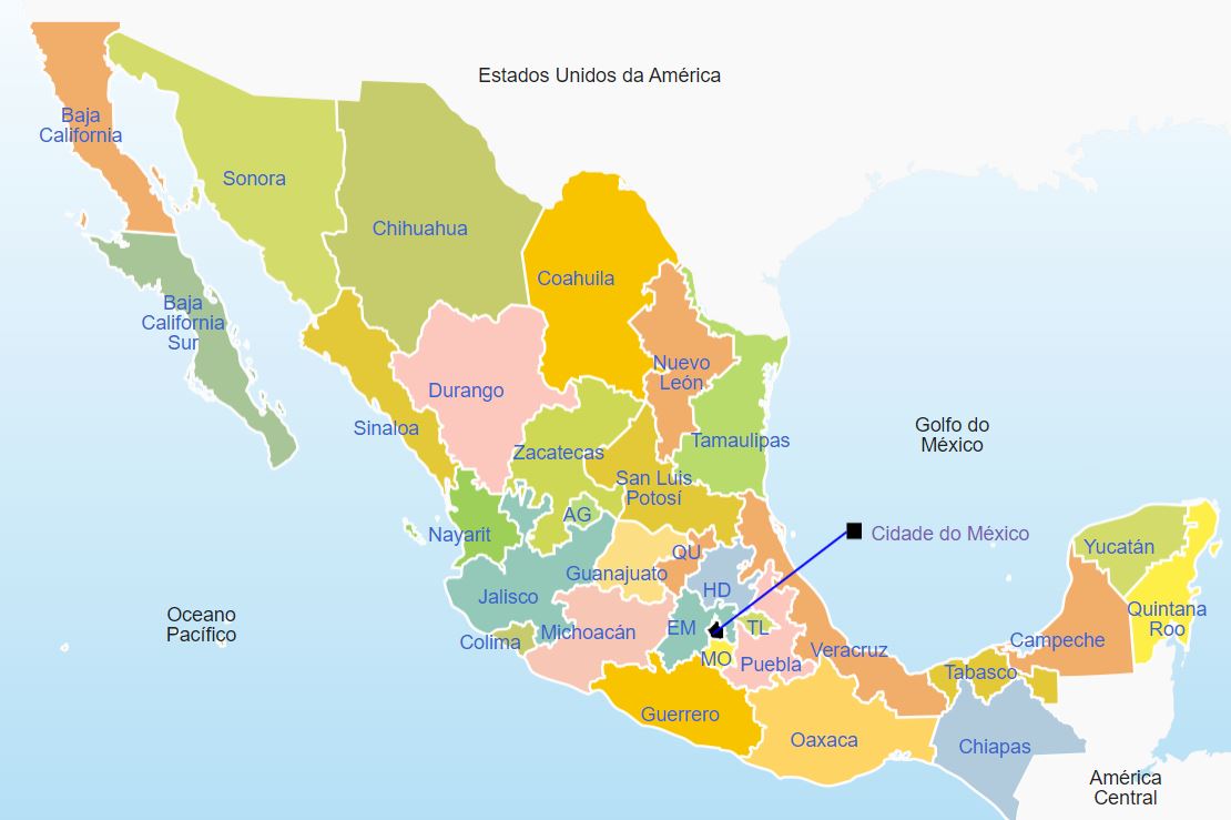 Cultura hist ria e costumes do - Mapa Mexico Estados