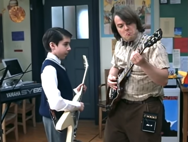 Dewey Finn (Jack Black), de “Escola de Rock” (2004)