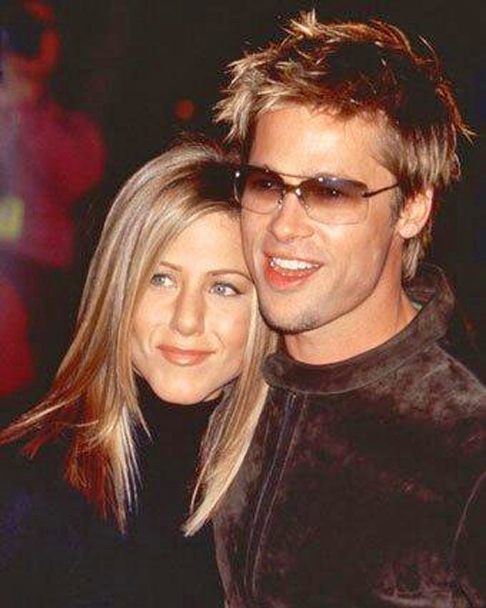 Jennifer Aniston com Brad Pitt