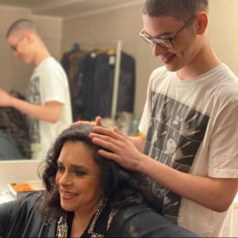 Gal Costa e seu filho Gabriel