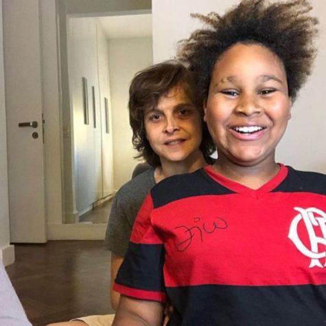 Drica Moraes e seu filho