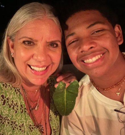 Astrid Fontenelle e seu filho