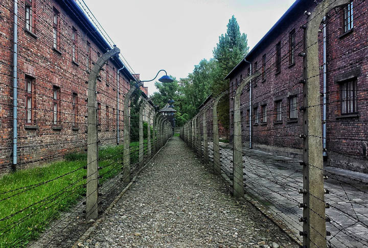 O maior e mais famoso campo de concentraÃ§Ã£o foi  justamente o de Auschwitz, na PolÃŽnia.