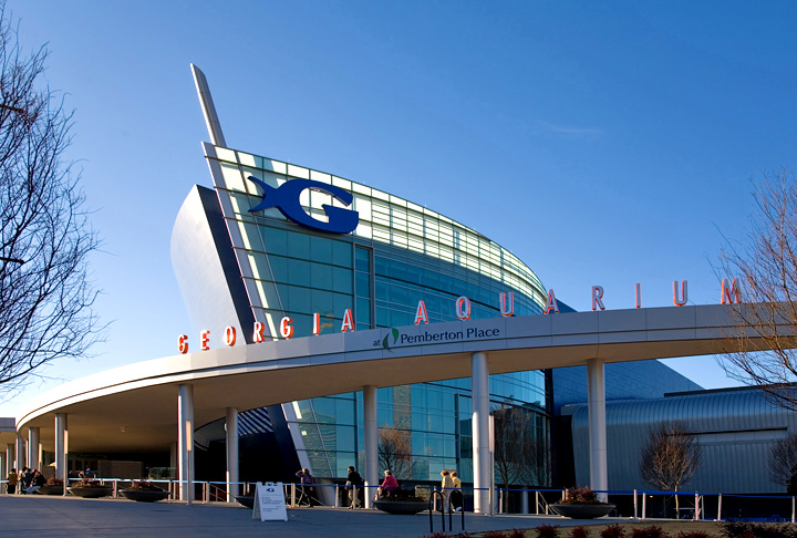 1º lugar - Georgia Aquarium - Fica na cidade de Atlanta, na Geórgia (EUA) - Inaugurado em 2005.  