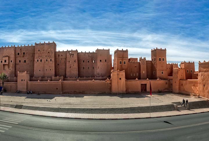 Kasbah de Taourirt – Construção fortificada típica do povo bérbere, fica em Ouarzazate, na região central do país 