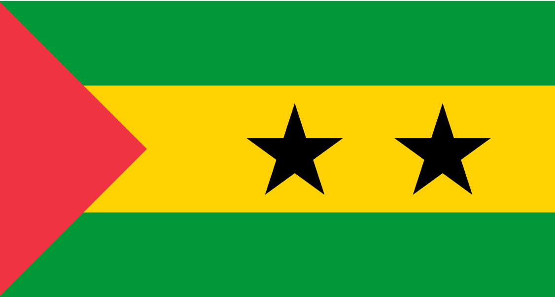 São Tomé e Príncipe - Era um arquipélago desabitado até a chegada dos portugueses, em 1470. O rico solo vulcânico e a proximidade com a linha do equador propiciam o cultivo de açúcar, café e cacau.  Ficou livre do jugo de Portugal em 1975. 