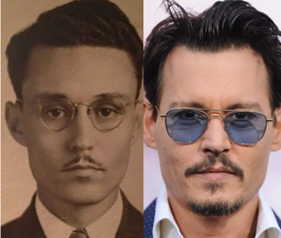 Homem antigo se parece com JOhnny Depp e Johnny Depp