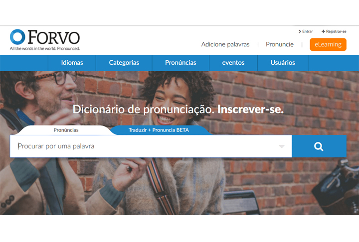 Em 2012, o Forvo foi considerado o maior guia de pronúncias da internet no planeta.  - reprodução