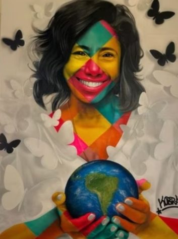 Gloria maria pintura de Kobra