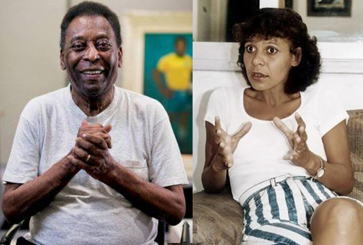 Agora uma personalidade que já morreu: Rei do Futebol, Pelé teve 7 filhos, sendo 5 frutos de casamentos e dois de casos extraconjugais: Sandra Regina (1964-2006, foto) e Flávia Kurtz (1970). As duas precisaram acionar a Justiça para serem reconhecidas por ele.-Reprodução