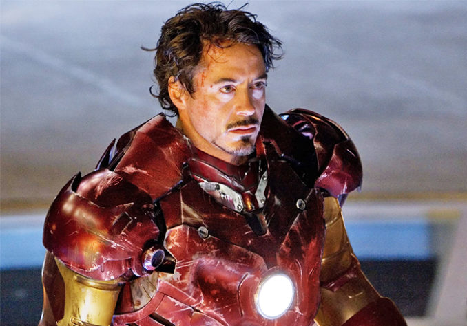 Robert Downey Jr, em Homem de Ferro 1 - Iron Man