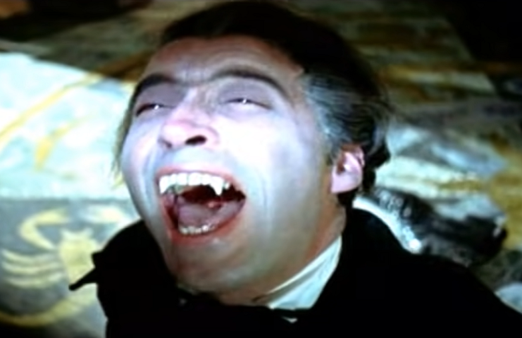Ele usou a capa do vampiro mais vezes do que qualquer outro ator, em quase 10 filmes, entre 1958 e 1976. Curiosamente, a última vez foi no filme francês de terror cômico "Drácula: Pai e Filho" (1976). Lee interpreta um Drácula com um filho inútil que se recusa a seguir seus passos.