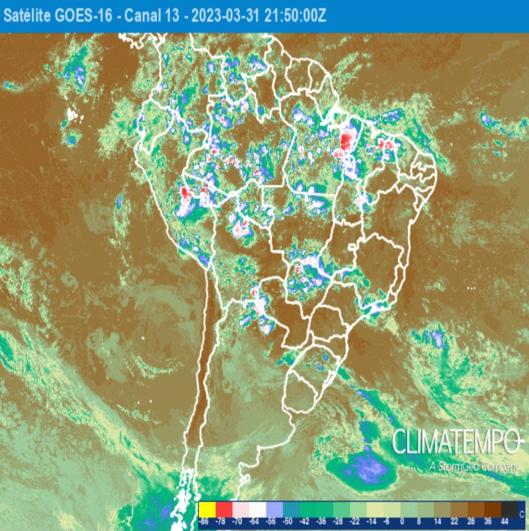 Os mapas meteorológicos mostraram na ocasião que havia uma tendência a esse tipo de fenômeno no sul e no sudeste do Brasil. - Reprodução portal Climatempo